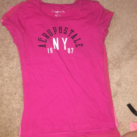3 Pink Aeropostale short sleeve shirts - Picture 4 of 4